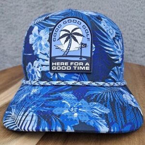 SUPER RARE Good Good Golf Blue Floral Golf Hat